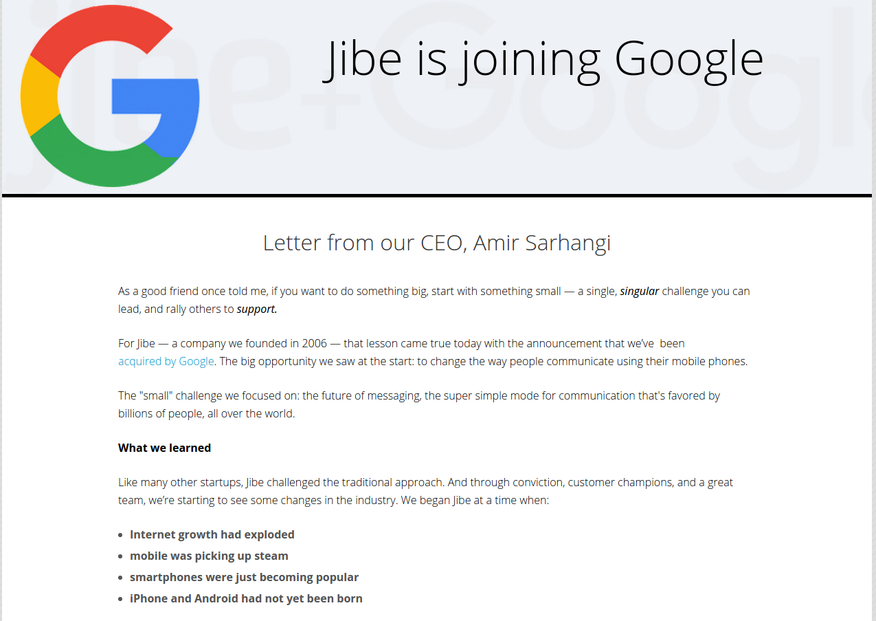 Google Akuisisi Strart-up Internet Messaging
